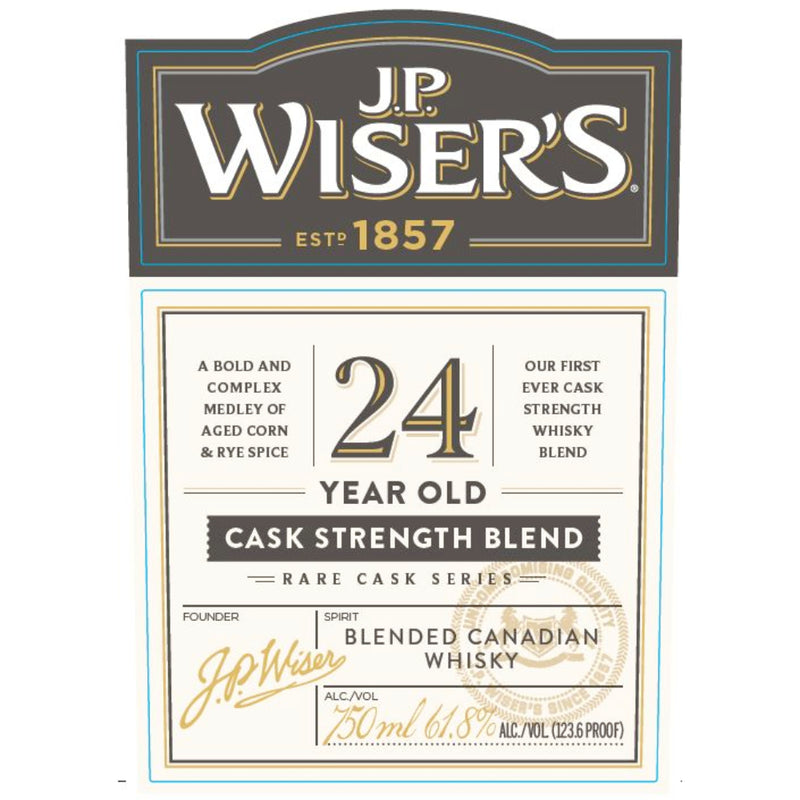 J.P. Wiser’s 24 Year Old Cask Strength Blended Whisky