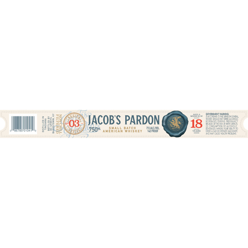 Jacob’s Pardon 18 Year Old Small Batch American Whiskey