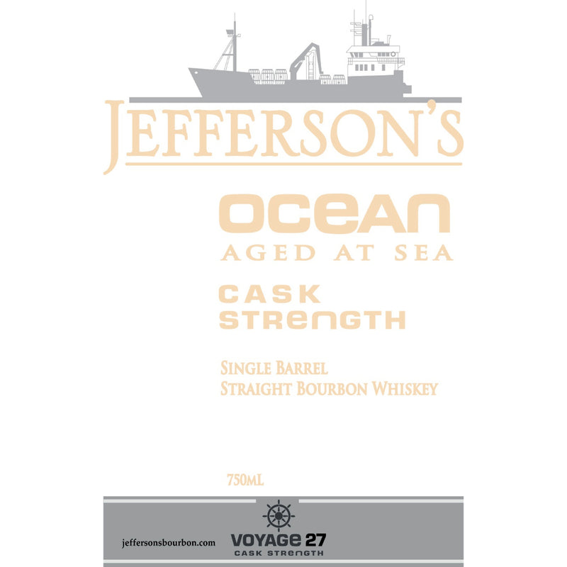 Jefferson’s Ocean Aged At Sea Voyage 27 Cask Strength Bourbon