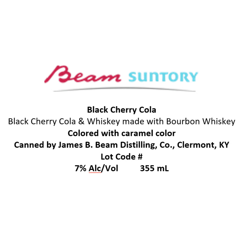 Jim Beam Black Cherry Cola Canned Cocktail