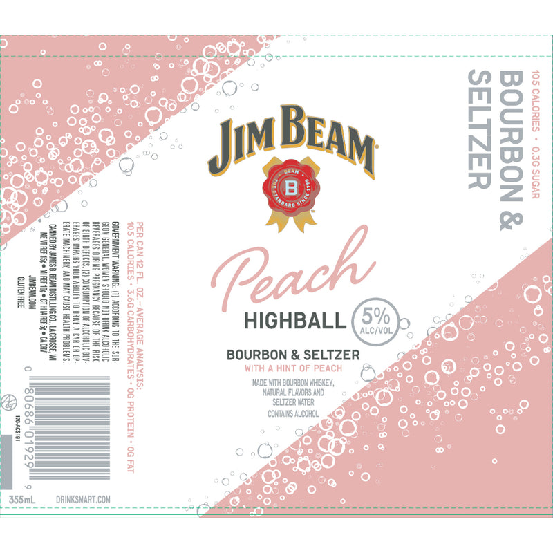 Jim Beam Peach Highball Bourbon & Seltzer