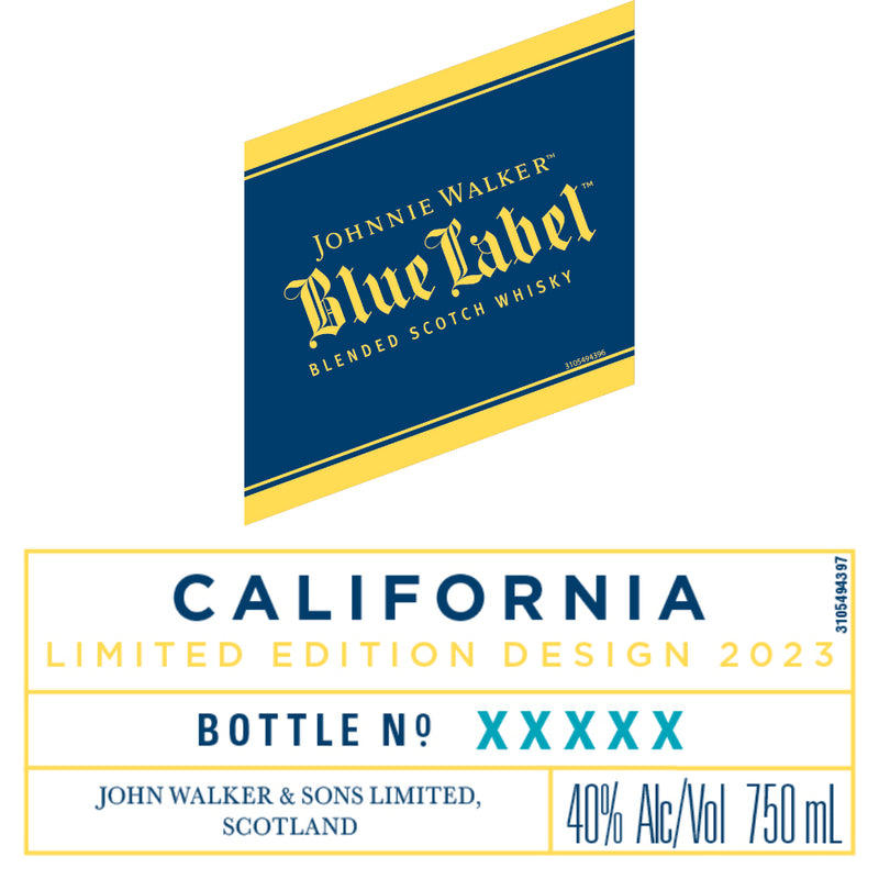 Johnnie Walker Blue Label California Limited Edition Design 2023