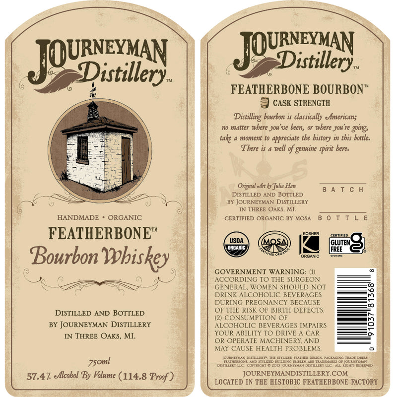 Journeyman Distillery Featherbone Cask Strength Bourbon