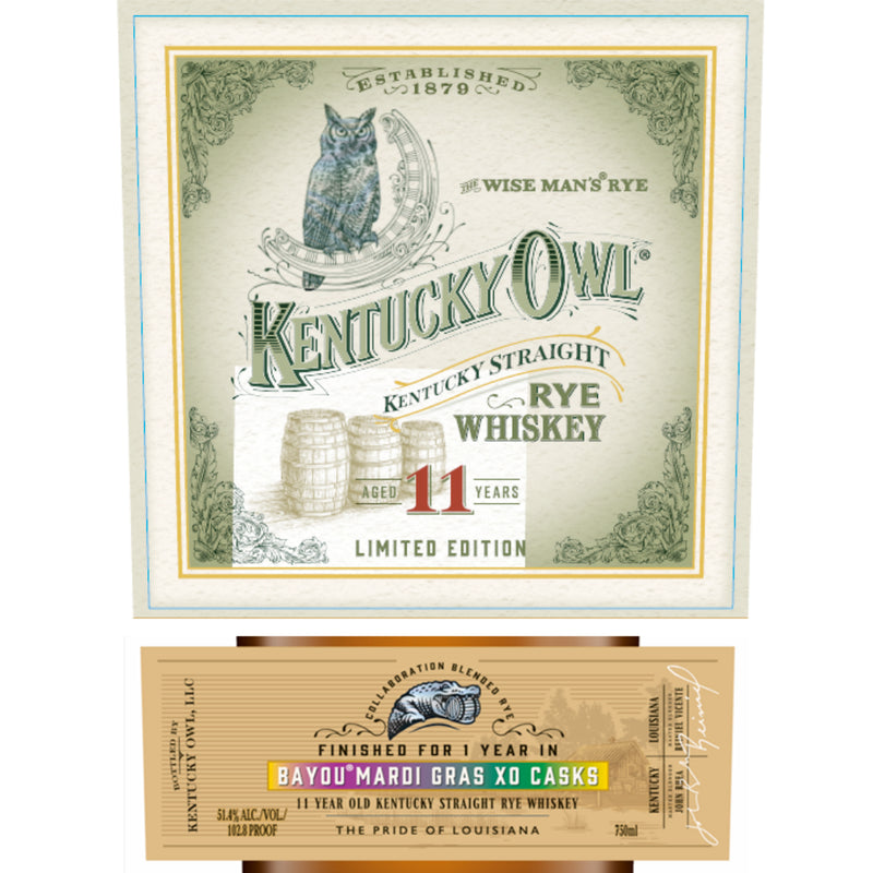 Kentucky Owl 11 Year Straight Rye Mardi Gras Limited Edition