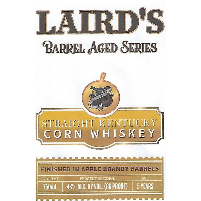 Laird’s Barrel Aged Series Corn Whiskey Finished in Apple Brandy Barrels