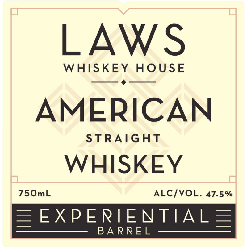Laws Experiential Barrel American Straight Whiskey