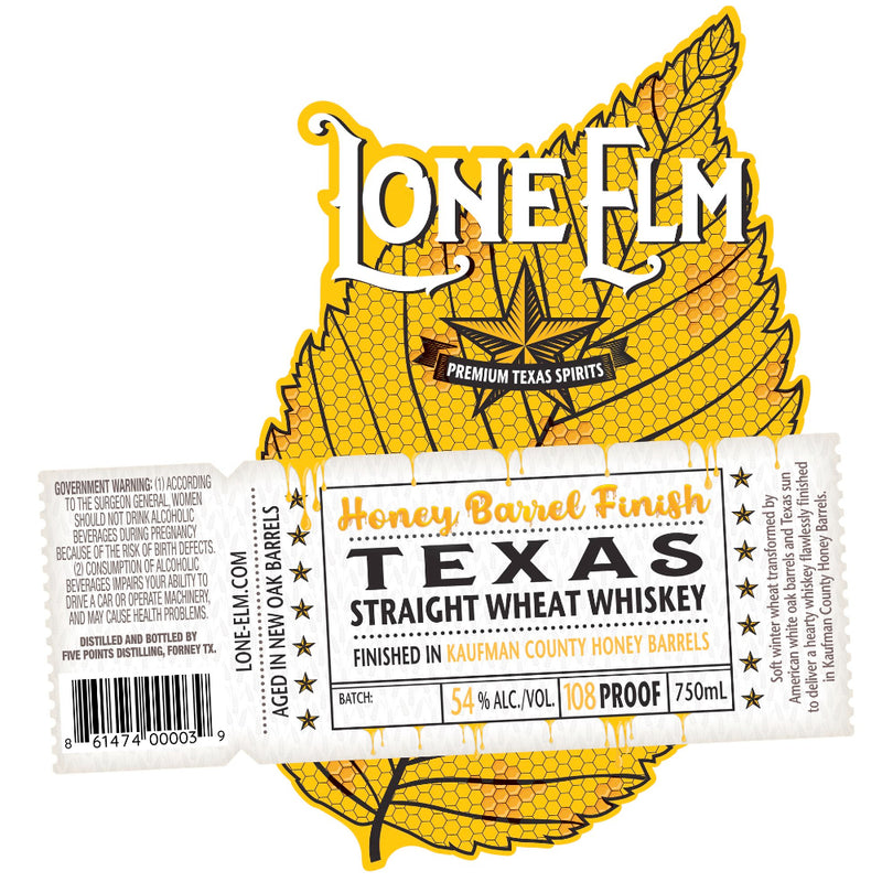 Lone Elm Honey Barrel Finish Texas Wheat Whiskey