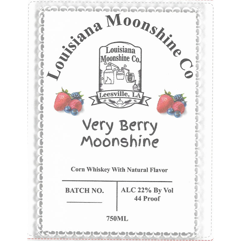 Louisiana Moonshine Co Very Berry Moonshine