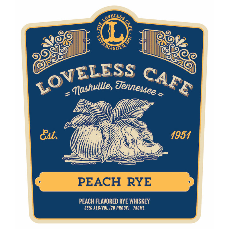 Loveless Cafe Peach Rye Whiskey