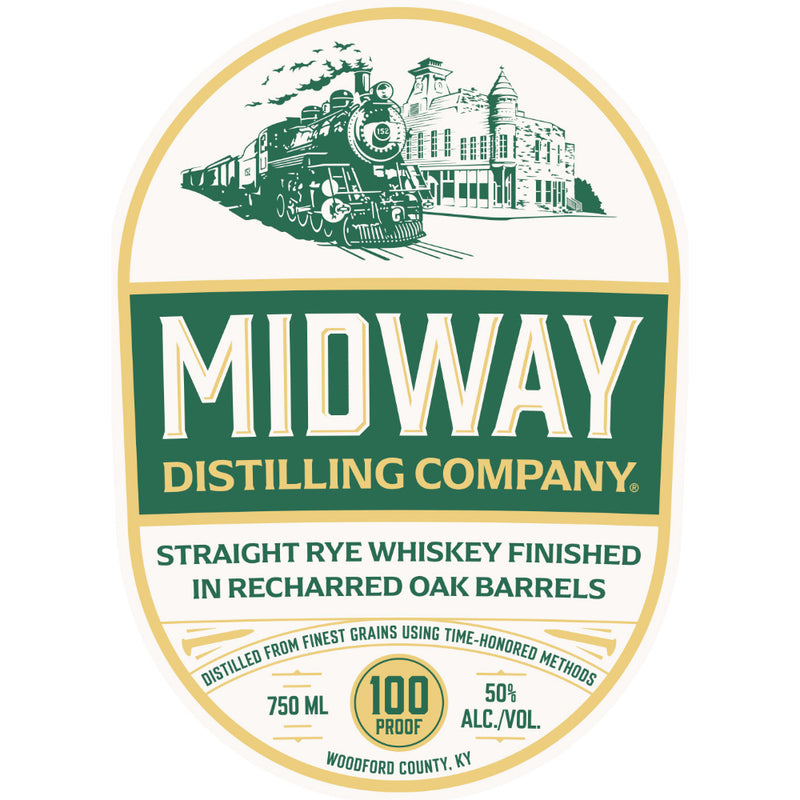 Midway Straight Rye Finished In Recharred Oak Barrels