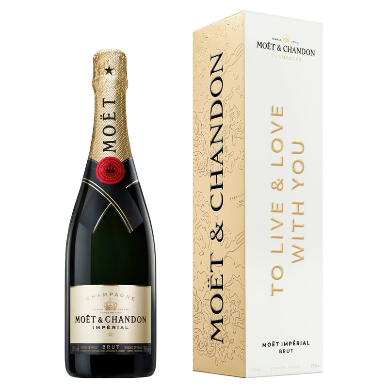 Moët Impérial Brut "To Live & Love With You" Cardboard Box