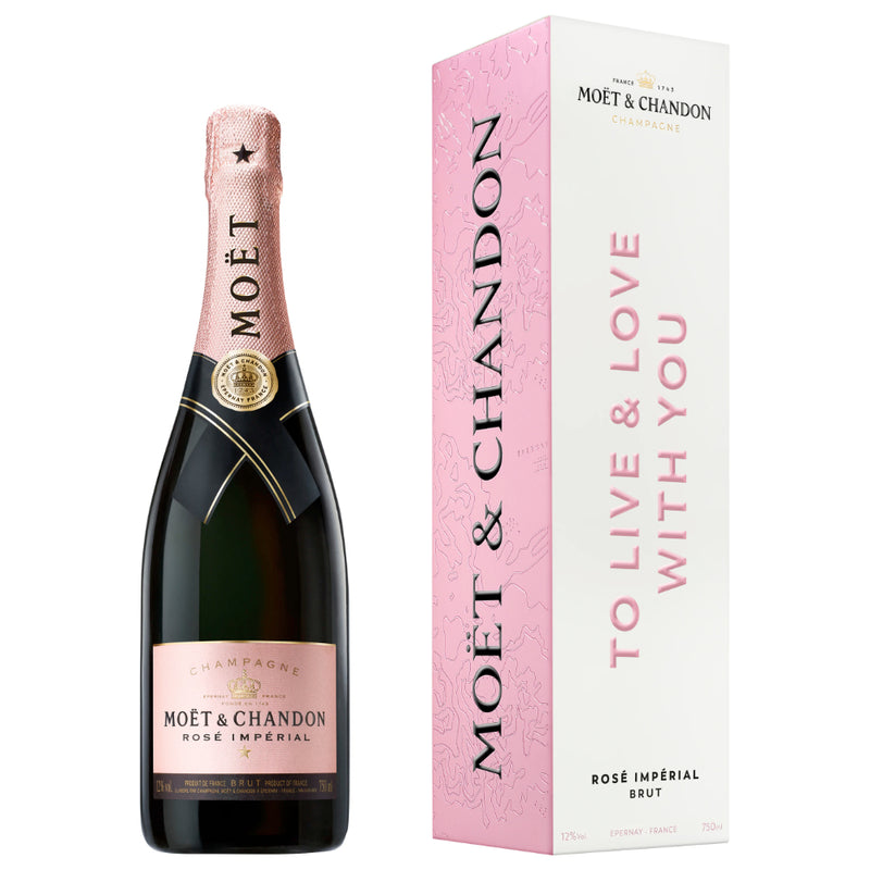 Moët Impérial Rosé "To Live & Love With You" Cardboard Box