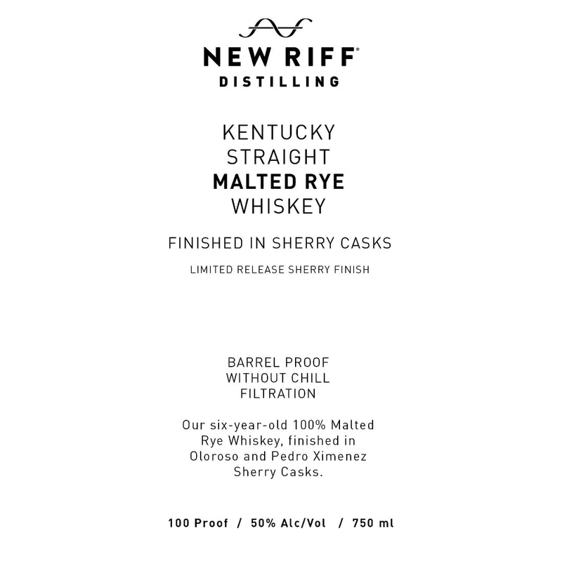 New Riff Malted Rye Finished in Sherry Casks