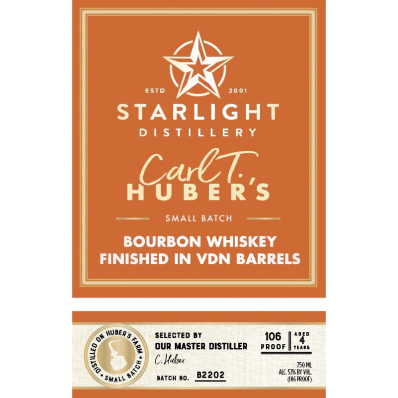 Starlight Bourbon Finished In VDN Barrels