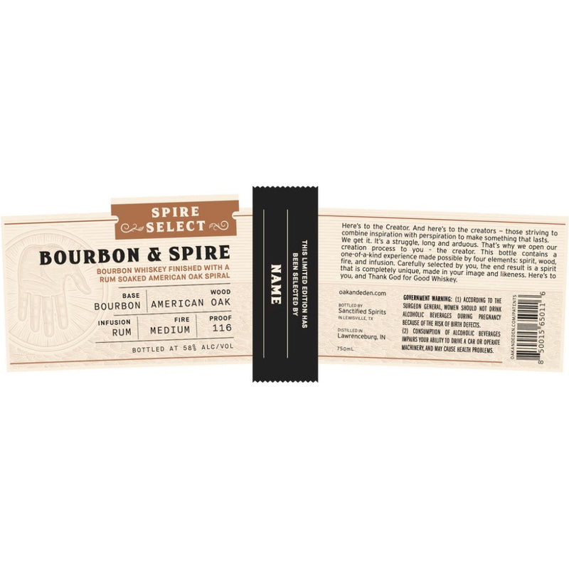 Oak & Eden Bourbon & Spire Single Barrel
