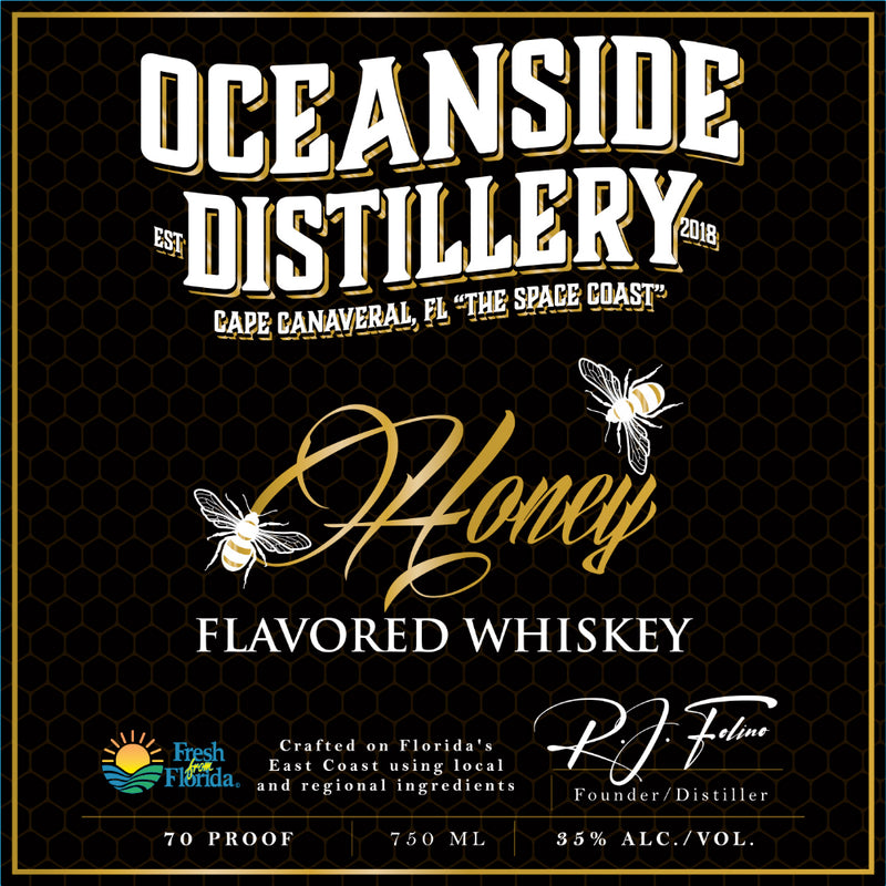 Oceanside Distillery Honey Flavored Whiskey