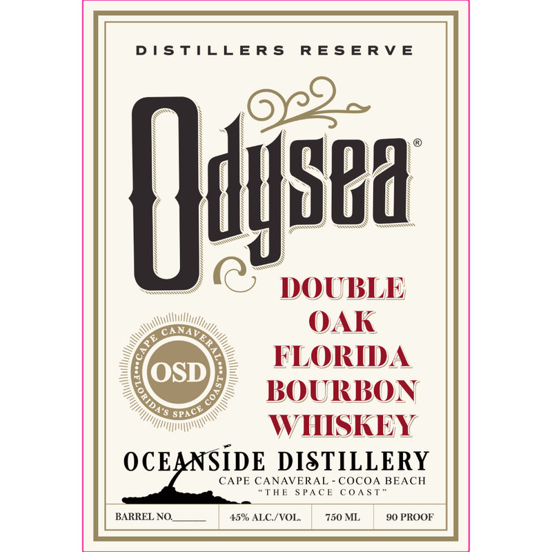 Oceanside Distillery Odysea Double Oaked Florida Bourbon