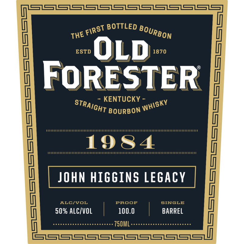 Old Forester 1984 John Higgins Legacy Bourbon