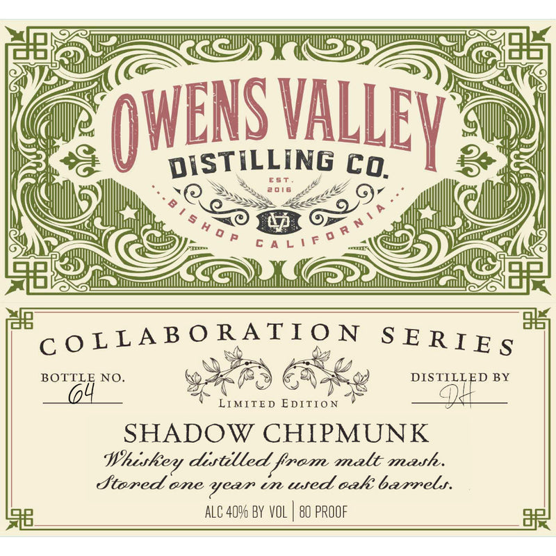 Owens Valley Collaboration Series Shadow Chipmunk Whiskey