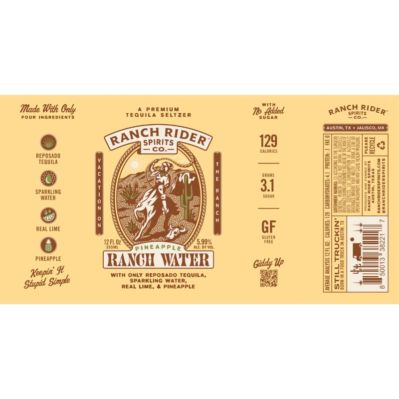 Ranch Rider Pineapple Ranch Water 4PK