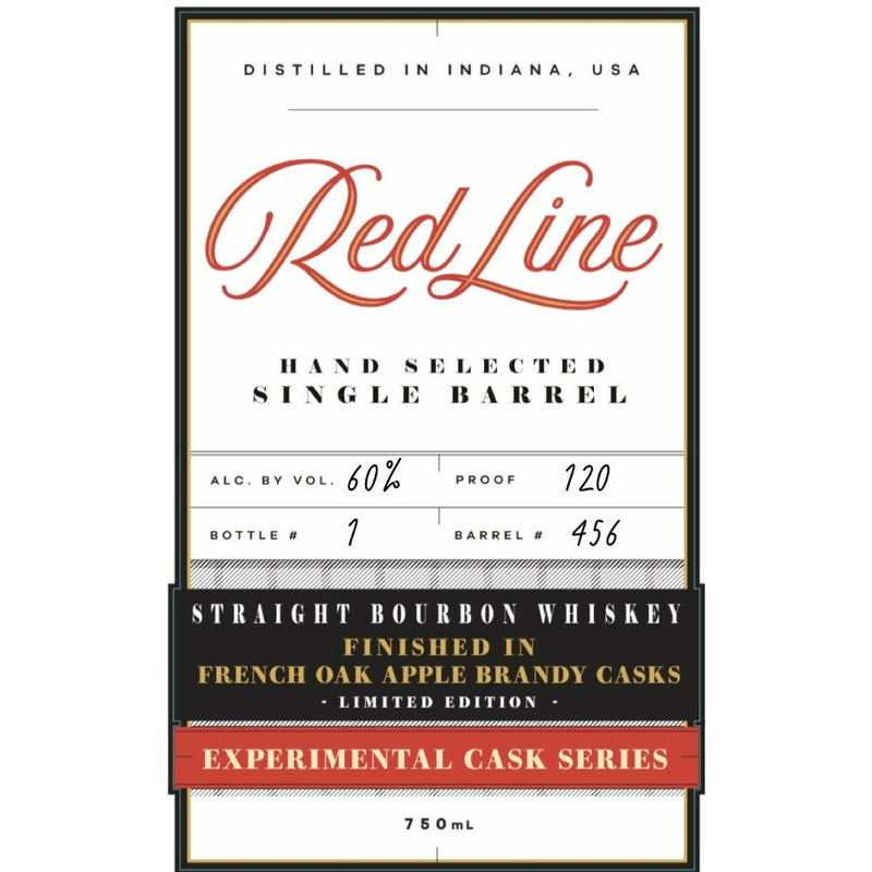Red Line Experimental Cask Bourbon Finished in French Oak Apple Brandy Casks