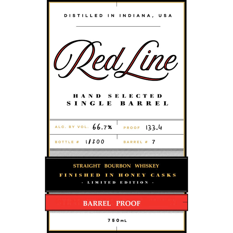 Red Line Single Barrel Bourbon Finished In Honey Casks