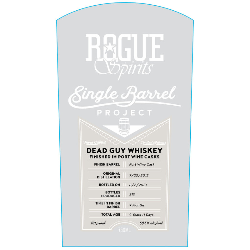 Rogue Single Barrel Project Dead Guy Whiskey Finished In Port Wine Casks