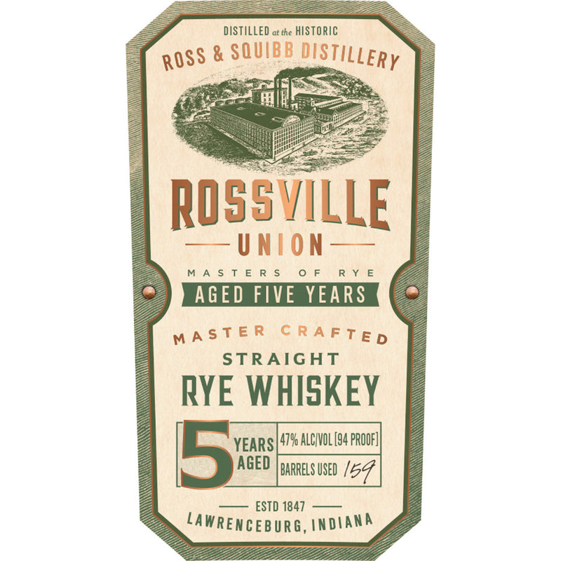 Rossville Union 5 Year Old Straight Rye