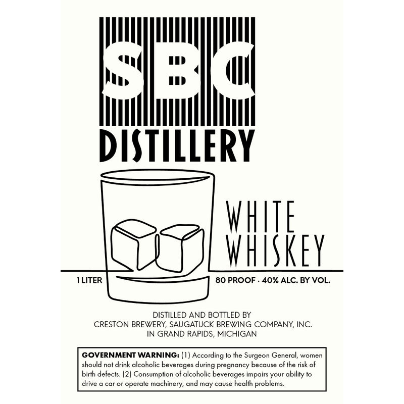 SBC Distillery White Whiskey