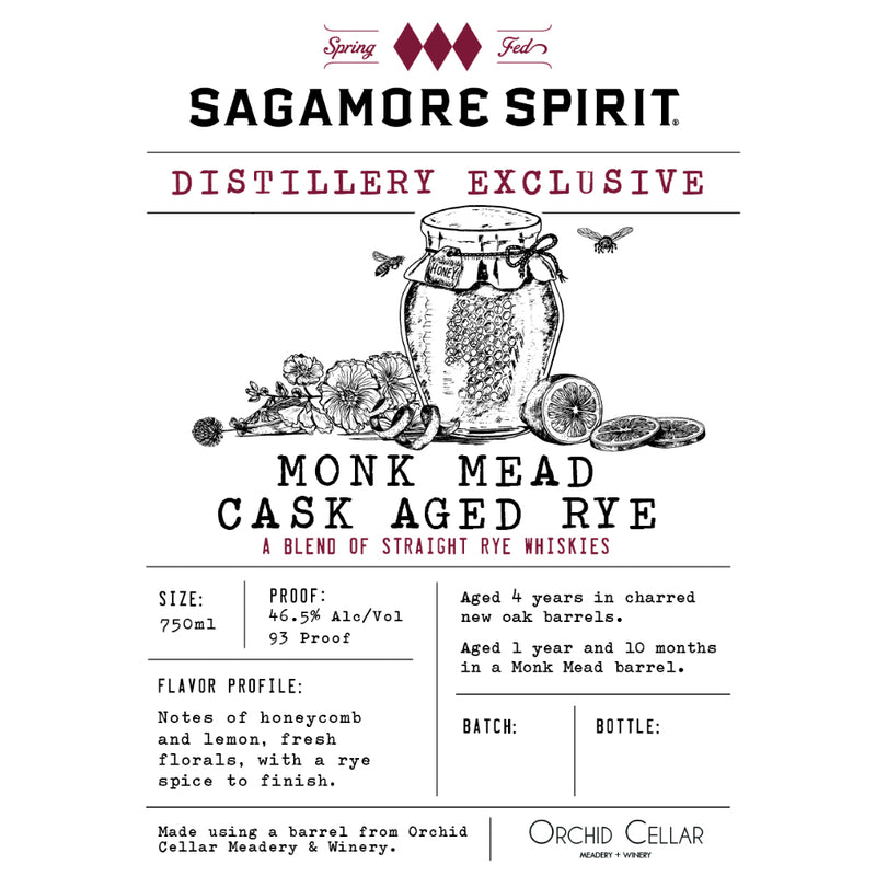 Sagamore Spirit Distillery Exclusive Monk Mead Cask Aged Rye