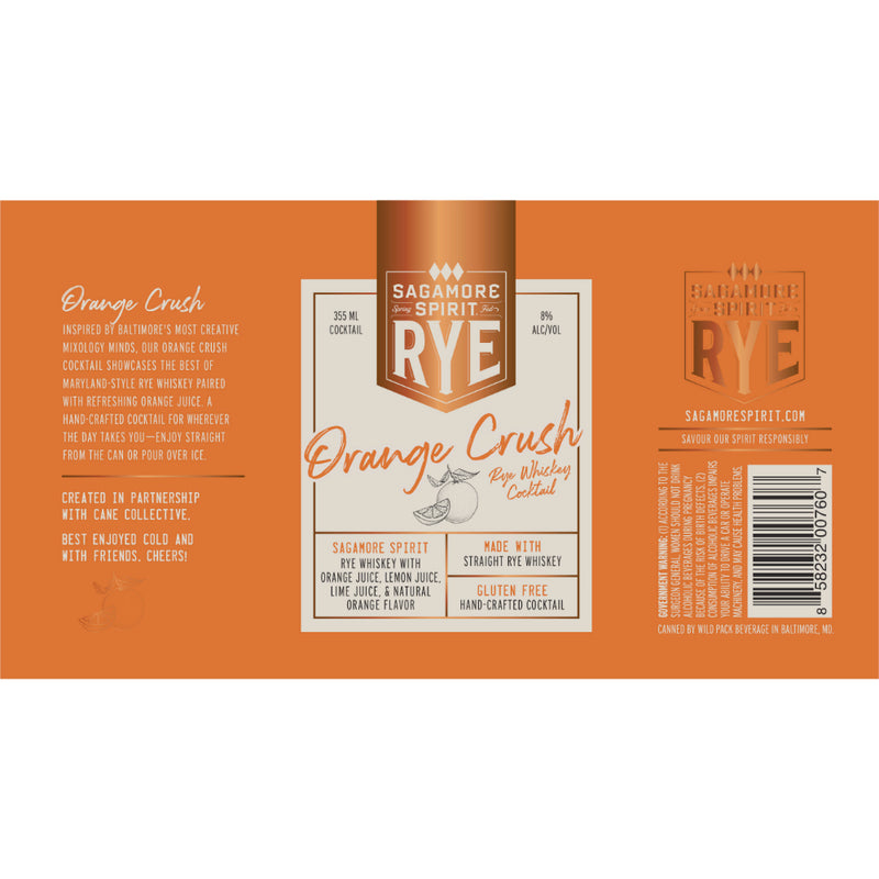 Sagamore Spirit Orange Crush Canned Cocktail 4PK