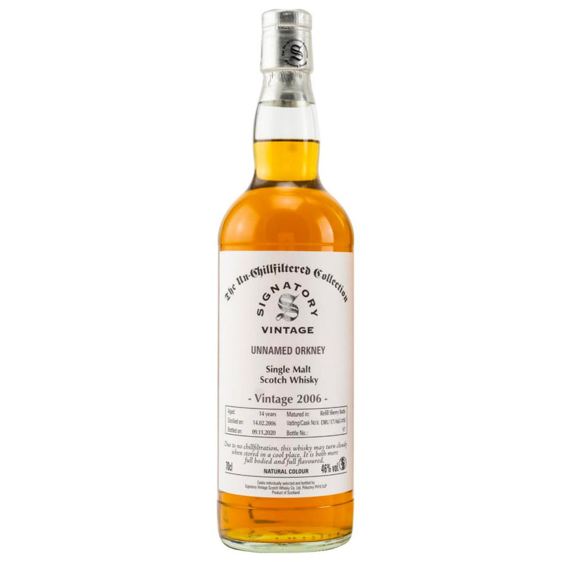 Signatory The Un-Chillfiltered Collection 14 Year Old Unnamed Orkney 2006
