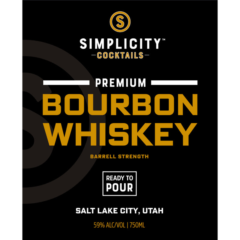Simplicity Cocktails Premium Bourbon Whiskey