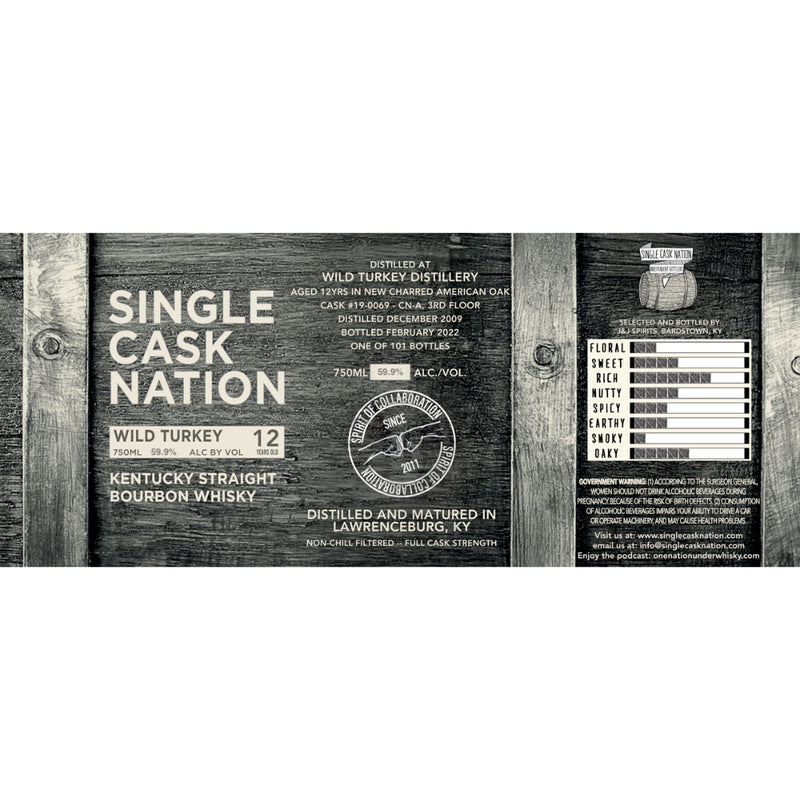 Single Cask Nation Wild Turkey 12 Year Old Bourbon