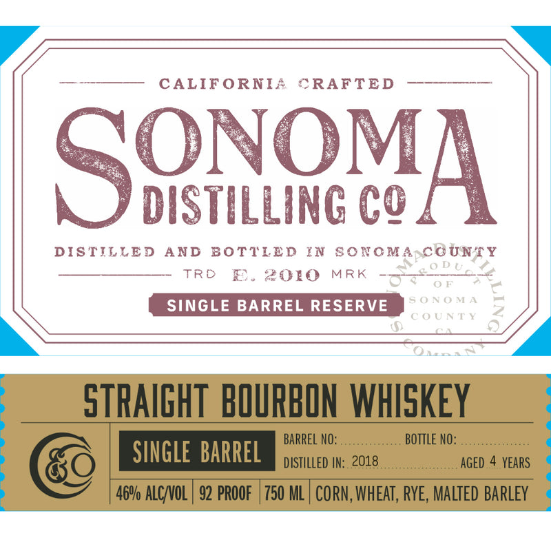 Sonoma Single Barrel Reserve Single Barrel Straight Bourbon