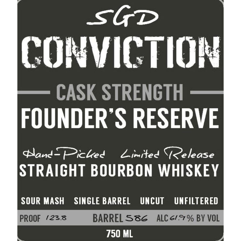 Southern Grace Conviction Cask Strength Founder’s Reserve Bourbon