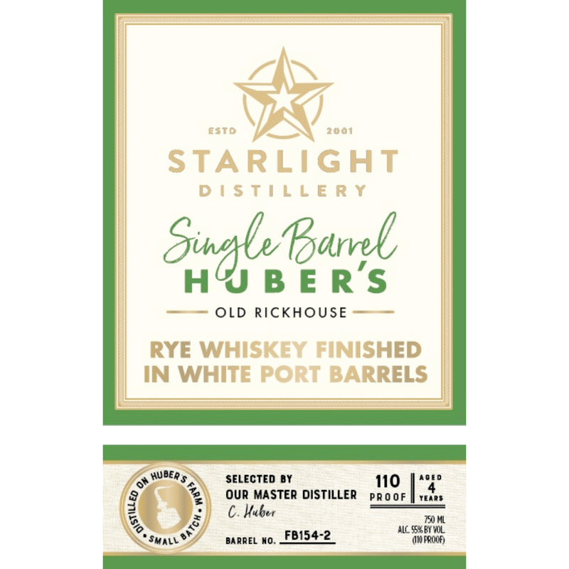 Starlight 4 Year Old Rye Finished in White Port Barrels