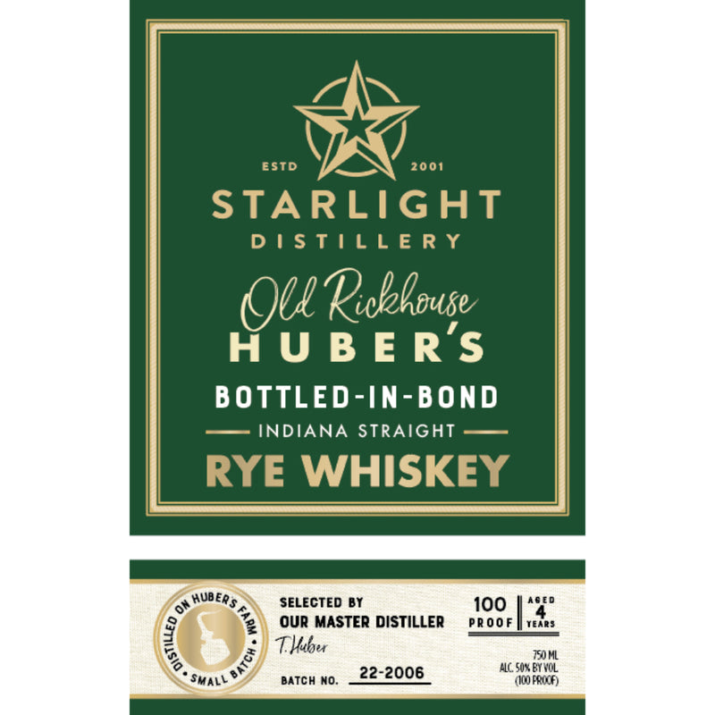 Starlight Bottled in Bond Straight Rye Whiskey