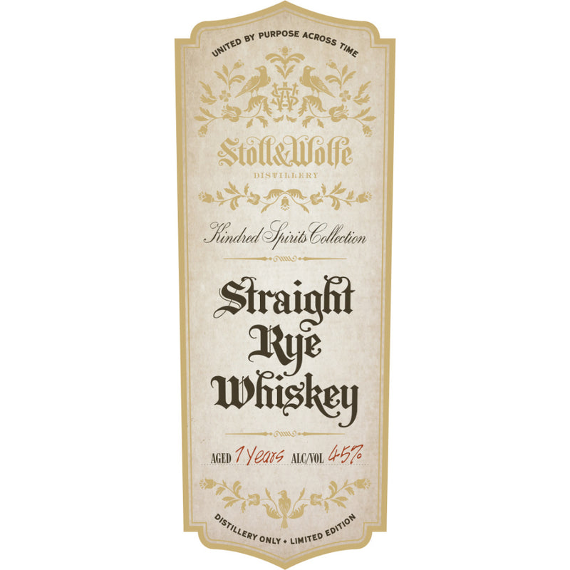 Stoll & Wolfe Kindred Spirits Collection 7 Year Old Straight Rye