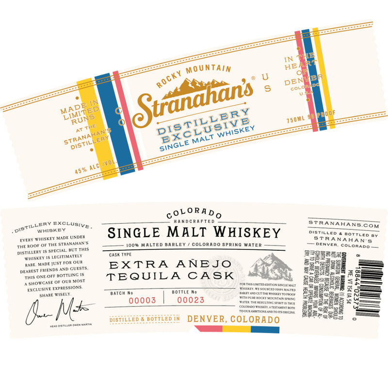 Stranahan’s Distillery Exclusive Single Malt Whiskey