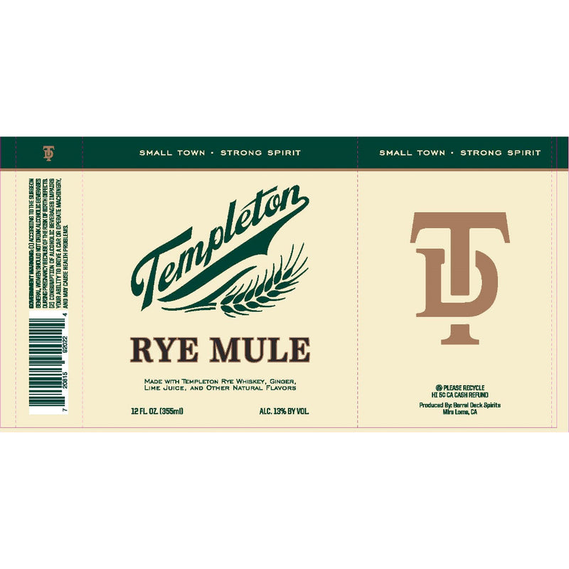 Templeton Rye Mule Canned Cocktail