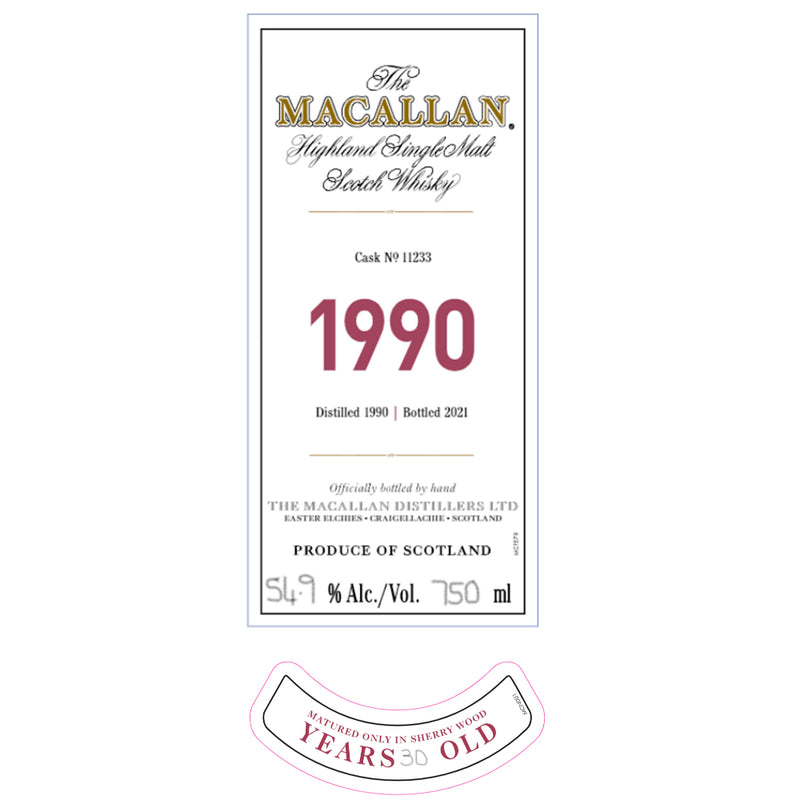 The Macallan 1990 Fine & Rare 30 Year Old