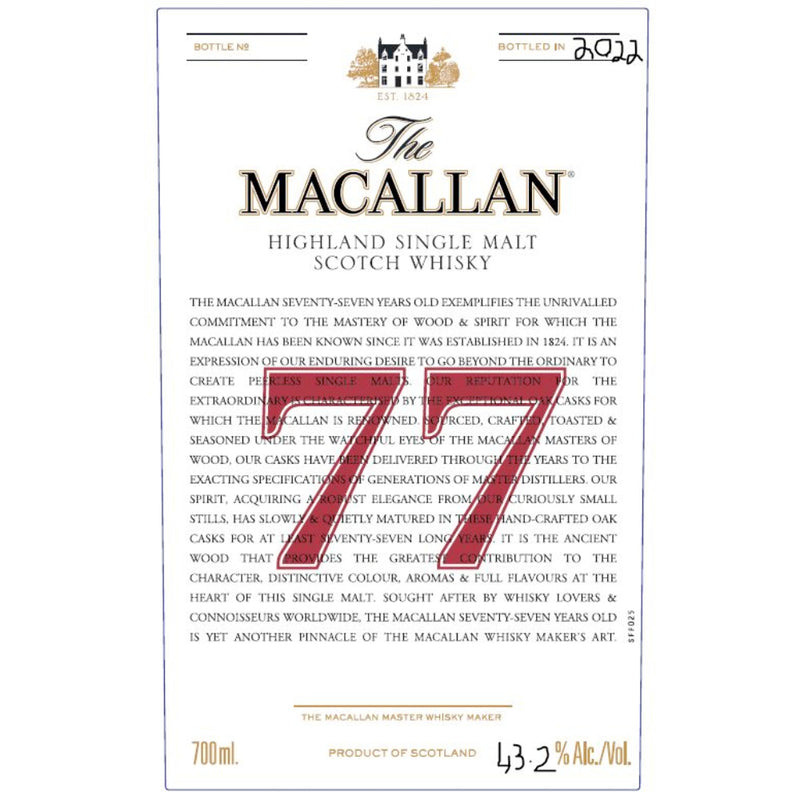 The Macallan 77 Year Old