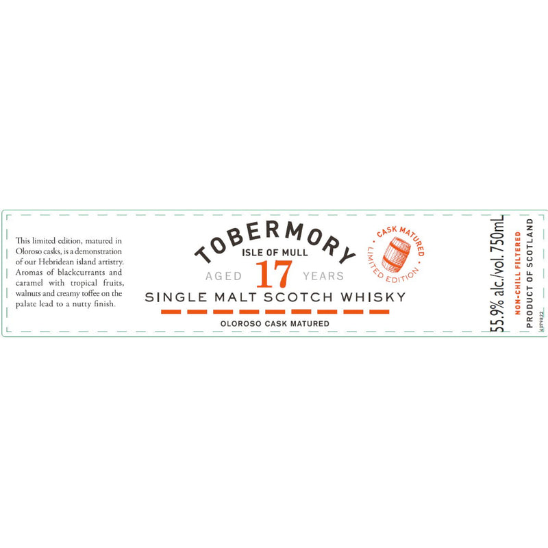 Tobermory 17 Year Old Oloroso Cask Matured