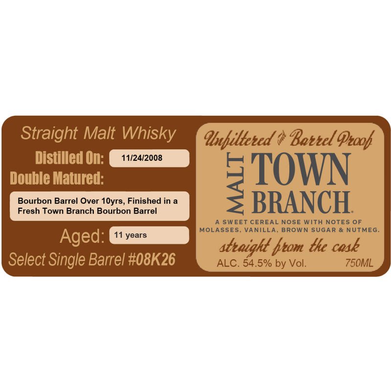 Town Branch 11 Year Straight Malt Whiskey