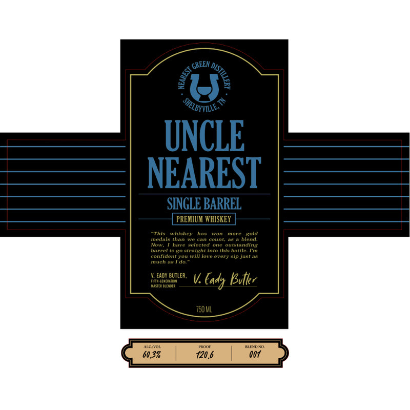 Uncle Nearest Single Barrel Whiskey 120.6 Proof
