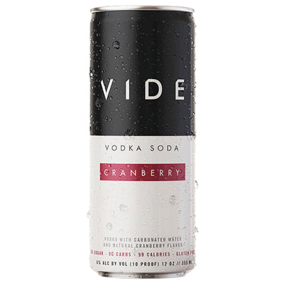 VIDE Cranberry Vodka Soda 4PK