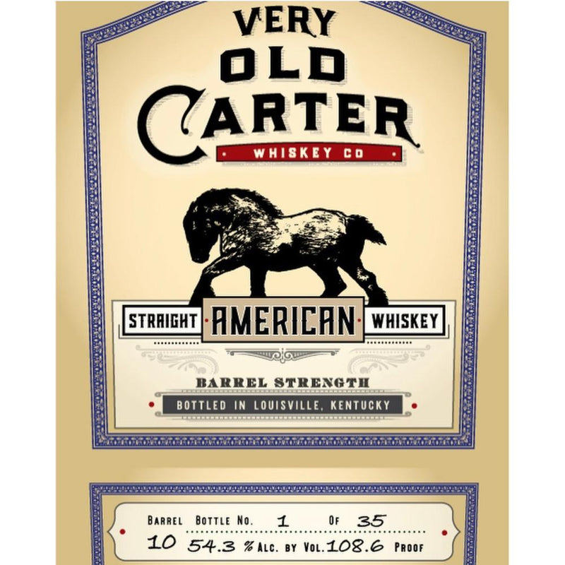 Very Old Carter 27 Year Old Straight American Whiskey