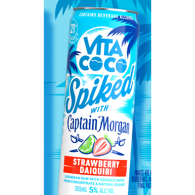 Vita Coco Spiked With Captain Morgan Strawberry Daiquiri