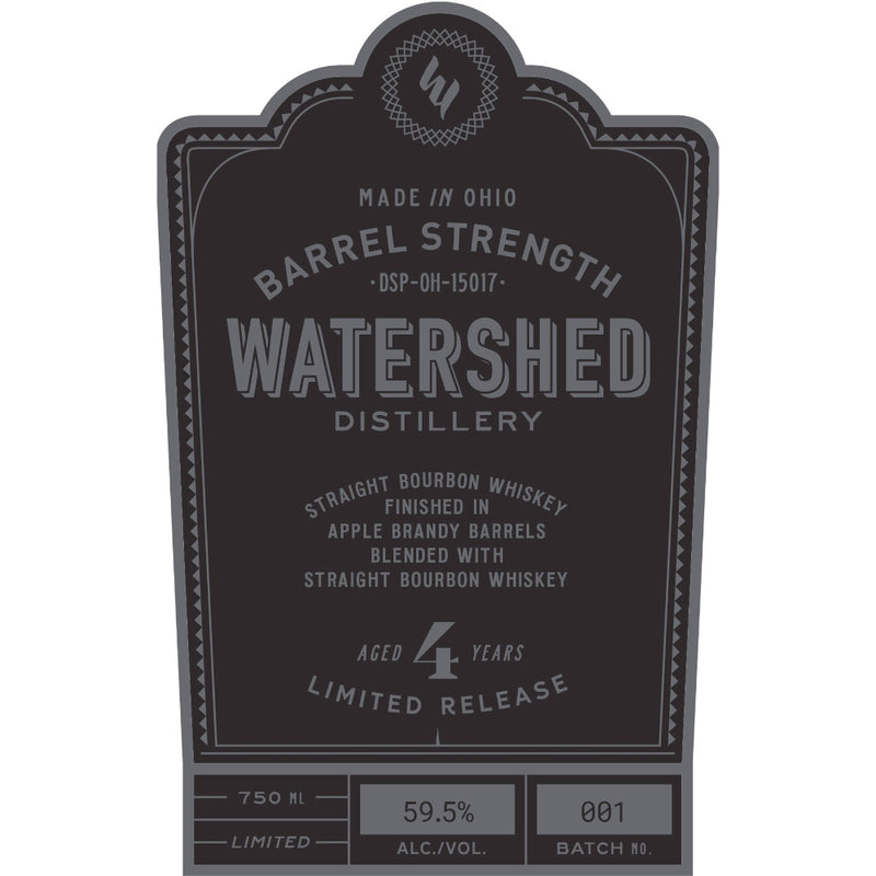 Watershed 4 Year Old Barrel Strength Straight Bourbon